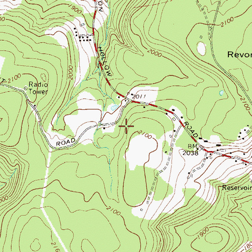 Topographic Map of Town of Liberty, NY