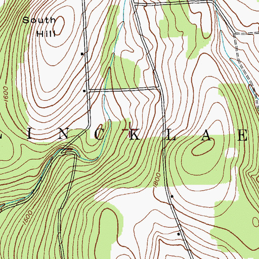 Topographic Map of Town of Lincklaen, NY