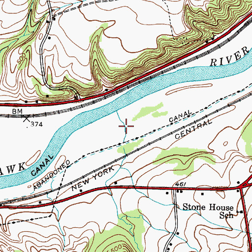 Topographic Map of Town of Little Falls, NY