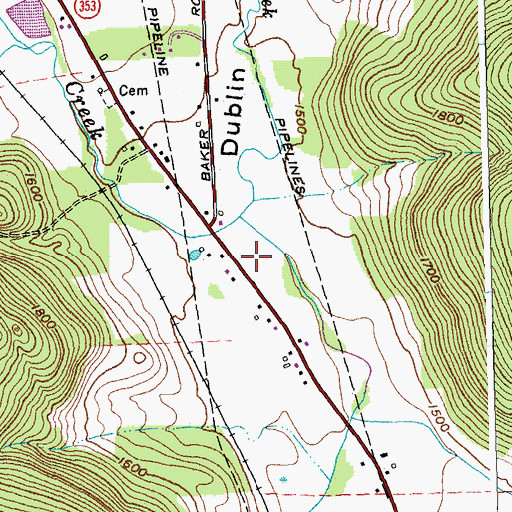 Topographic Map of Town of Little Valley, NY