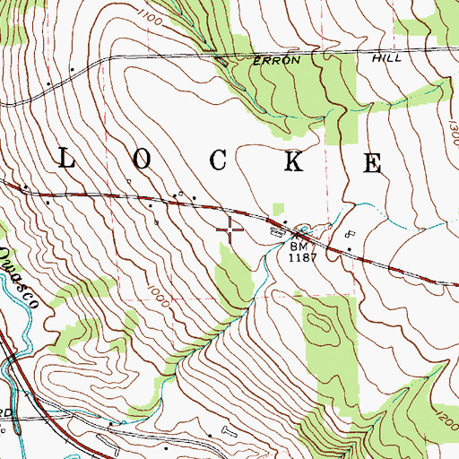 Topographic Map of Town of Locke, NY