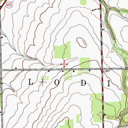 Topographic Map of Town of Lodi, NY