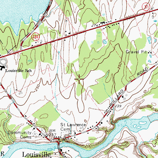 Topographic Map of Town of Louisville, NY
