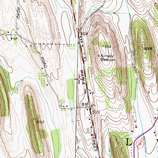 Topographic Map of Town of Lyons, NY
