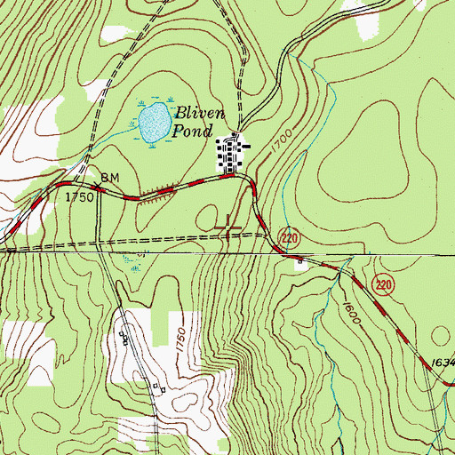 Topographic Map of Town of McDonough, NY