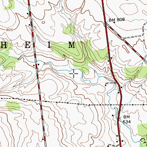 Topographic Map of Town of Manheim, NY