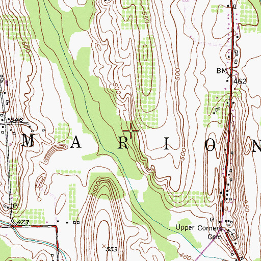 Topographic Map of Town of Marion, NY