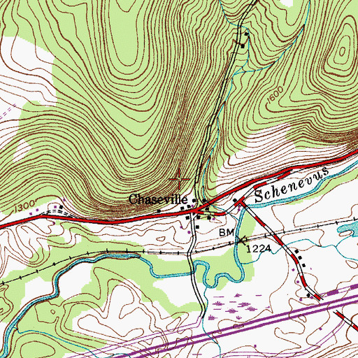 Topographic Map of Town of Maryland, NY