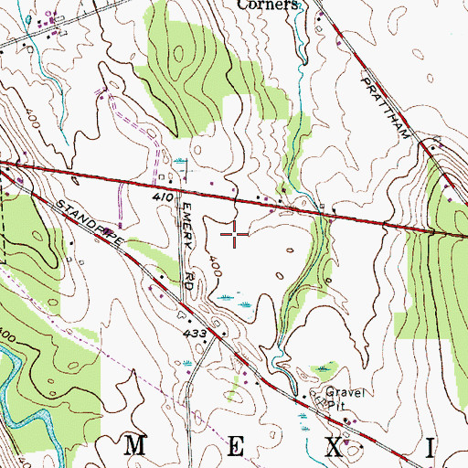 Topographic Map of Town of Mexico, NY