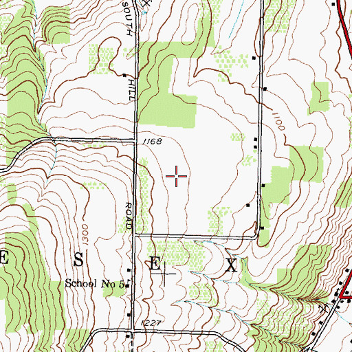 Topographic Map of Town of Middlesex, NY