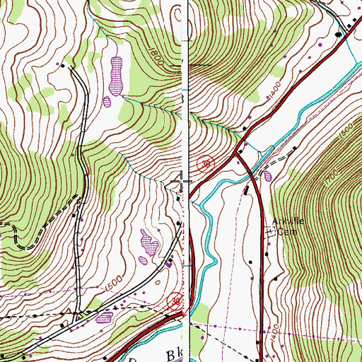 Topographic Map of Town of Middletown, NY
