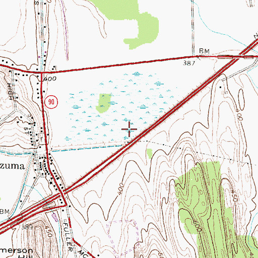 Topographic Map of Town of Montezuma, NY
