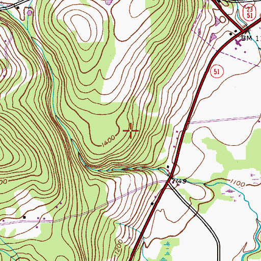 Topographic Map of Town of Morris, NY