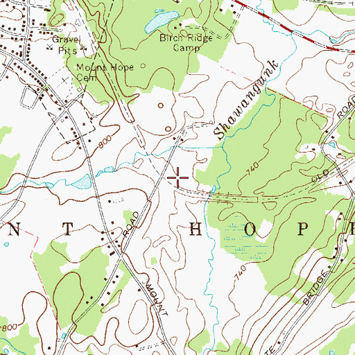 Topographic Map of Town of Mount Hope, NY