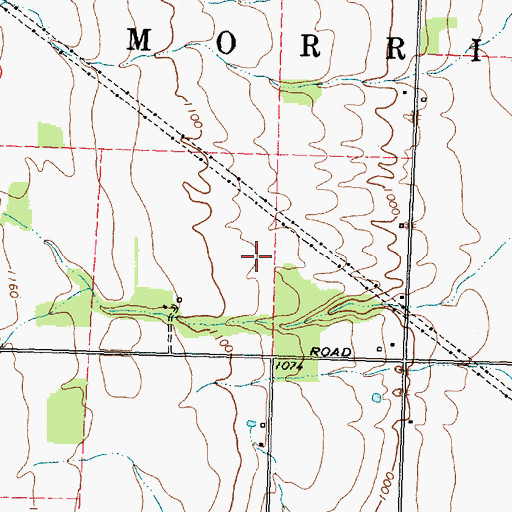 Topographic Map of Town of Mount Morris, NY