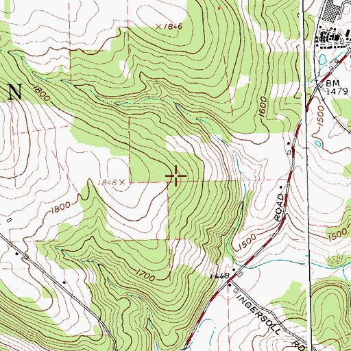 Topographic Map of Town of New Albion, NY