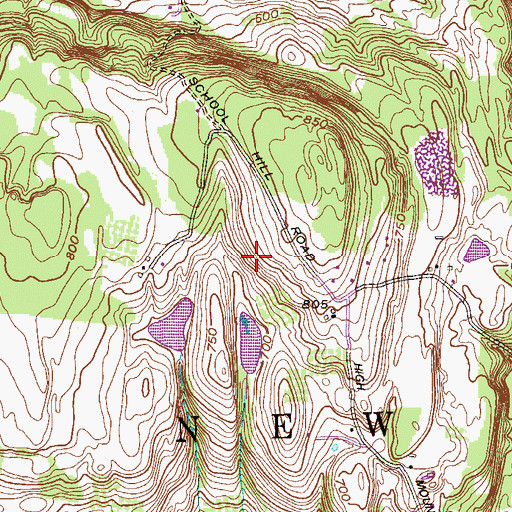 Topographic Map of Town of New Baltimore, NY