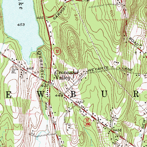 Topographic Map of Town of Newburgh, NY