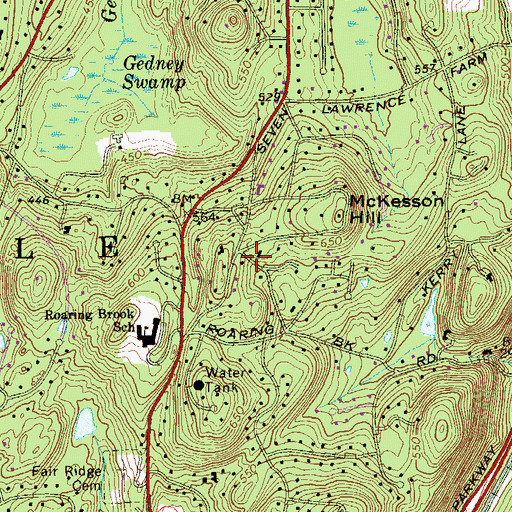 Topographic Map of Town of New Castle, NY