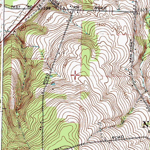 Topographic Map of Town of Newfield, NY