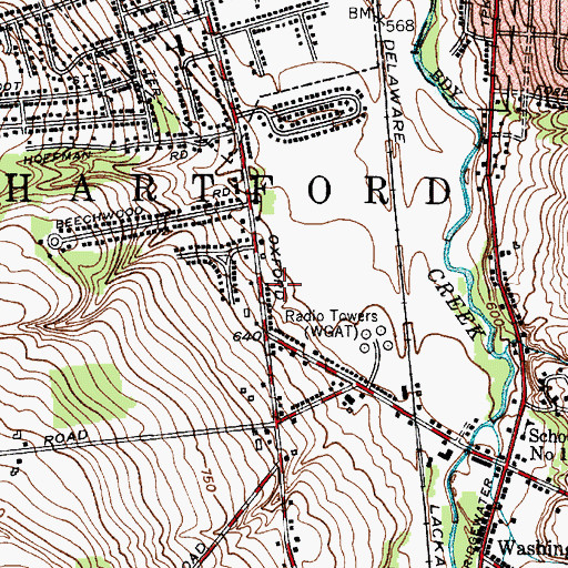 Topographic Map of Town of New Hartford, NY