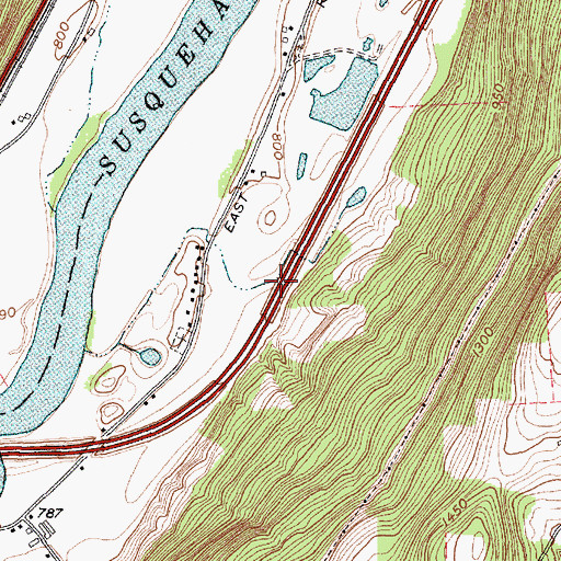 Topographic Map of Town of Nichols, NY