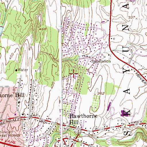 Topographic Map of Town of Niskayuna, NY
