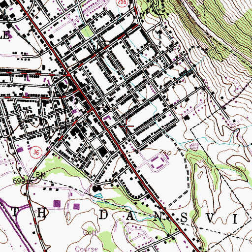 Topographic Map of Town of North Dansville, NY