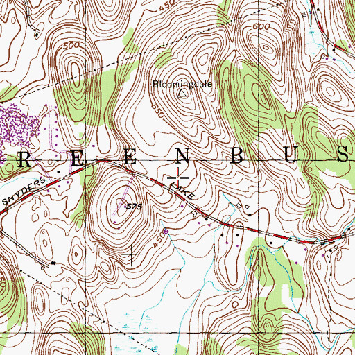 Topographic Map of Town of North Greenbush, NY