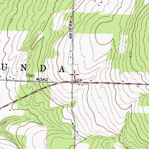 Topographic Map of Town of Nunda, NY