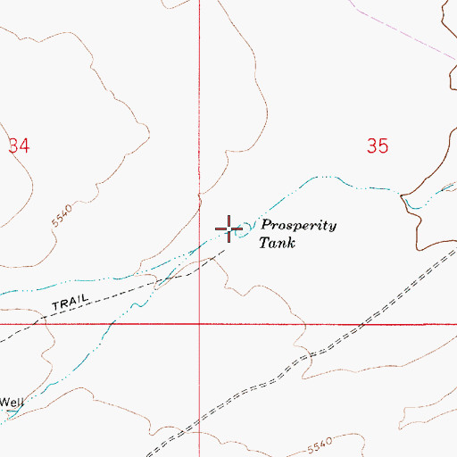 Topographic Map of Prosperity Tank, AZ