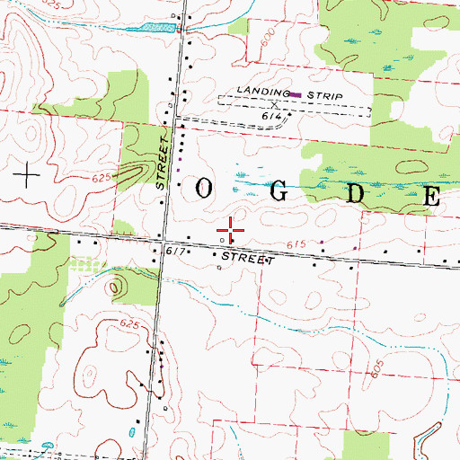 Topographic Map of Town of Ogden, NY