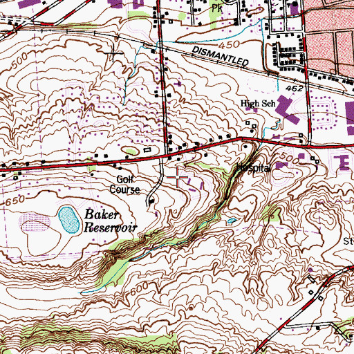 Topographic Map of City of Oneida, NY