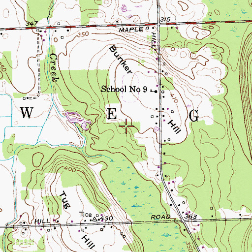 Topographic Map of Town of Oswego, NY