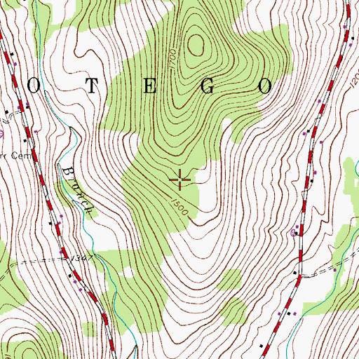 Topographic Map of Town of Otego, NY