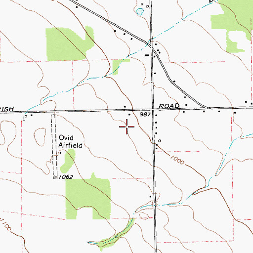 Topographic Map of Town of Ovid, NY