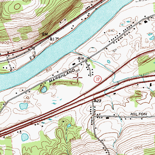 Topographic Map of Town of Owego, NY