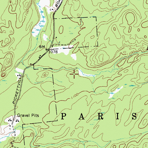 Topographic Map of Town of Parishville, NY