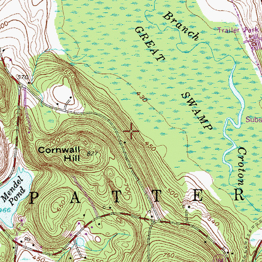 Topographic Map of Town of Patterson, NY