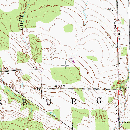 Topographic Map of Town of Perrysburg, NY