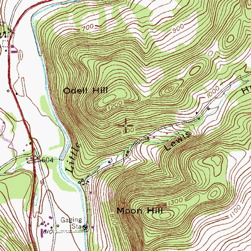 Topographic Map of Town of Petersburgh, NY