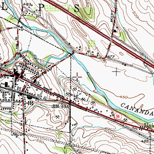 Topographic Map of Town of Phelps, NY