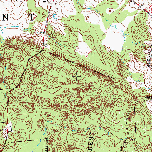 Topographic Map of Town of Pierrepont, NY