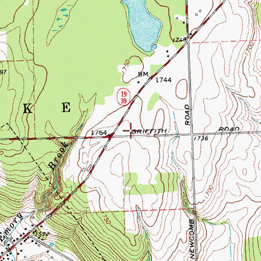Topographic Map of Town of Pike, NY
