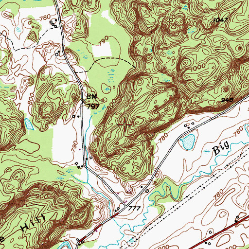 Topographic Map of Town of Pitcairn, NY