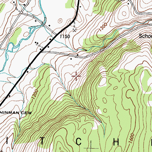 Topographic Map of Town of Pitcher, NY