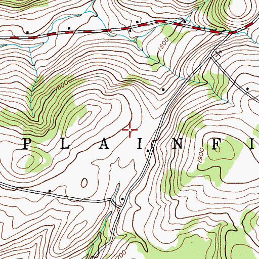 Topographic Map of Town of Plainfield, NY
