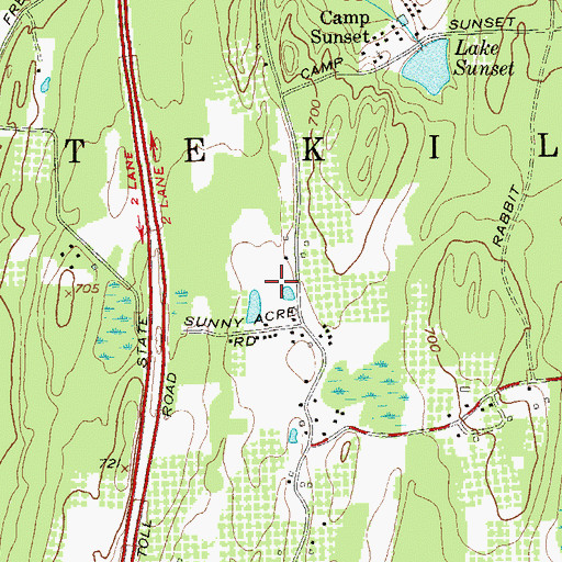 Topographic Map of Town of Plattekill, NY