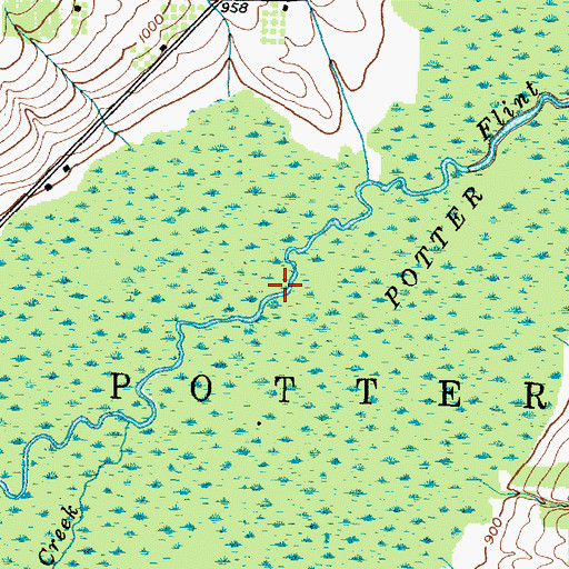 Topographic Map of Town of Potter, NY