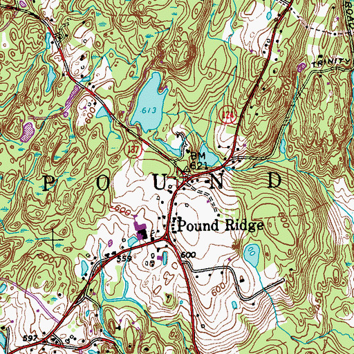 Topographic Map of Town of Pound Ridge, NY